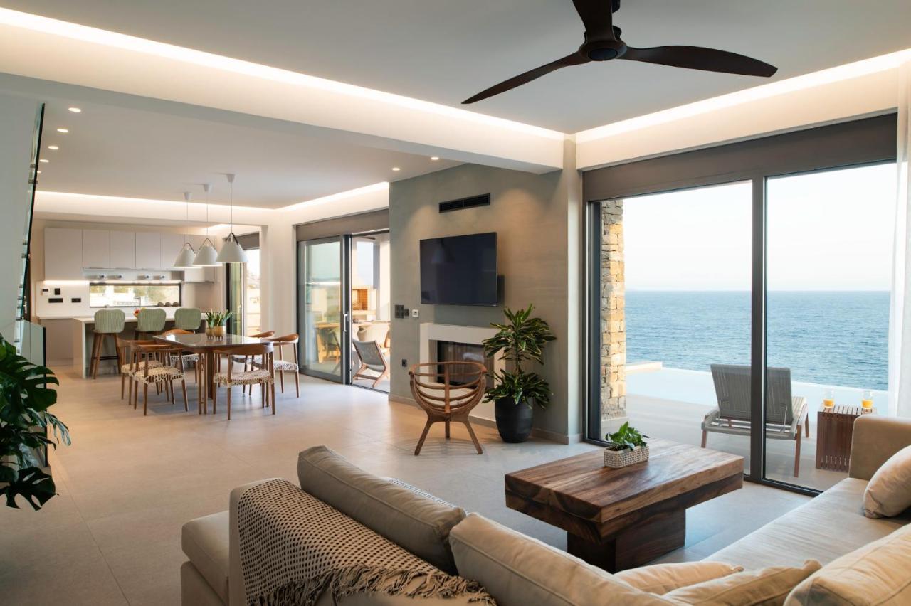 Rozites Luxury Beachfront Villa, By Hellocrete Kerames Exteriör bild